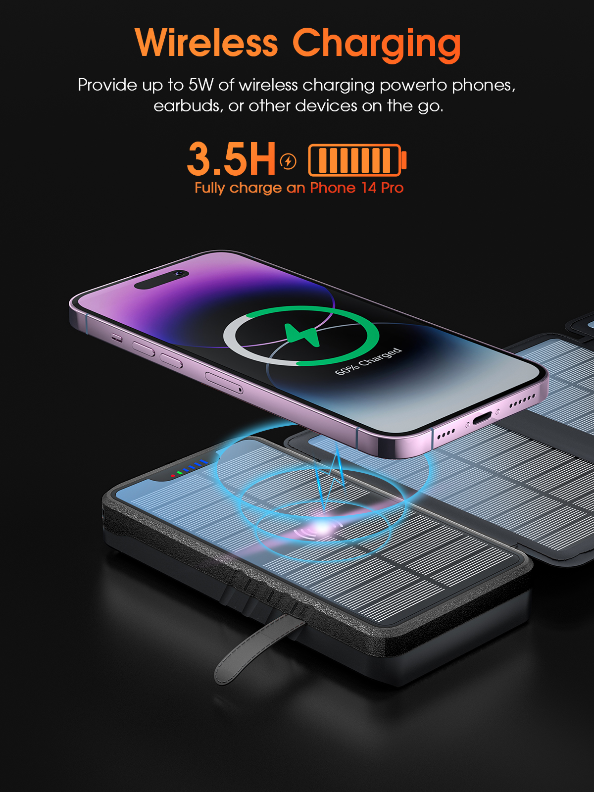 YD820SWFolding Wireless Solar Power Bank Xionel