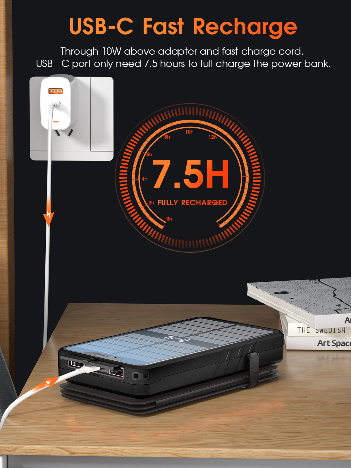 YD820SWFolding Wireless Solar Power Bank Xionel
