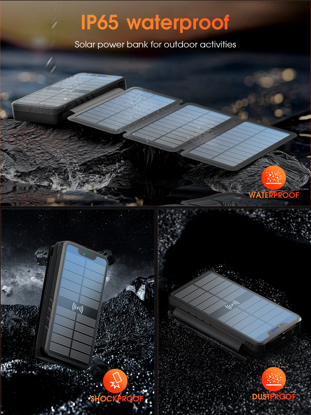 YD820SWFolding Wireless Solar Power Bank Xionel
